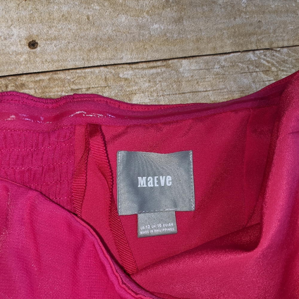 Maeve Hot Pink Strapless Jumpsuit - Picture 9 of 10